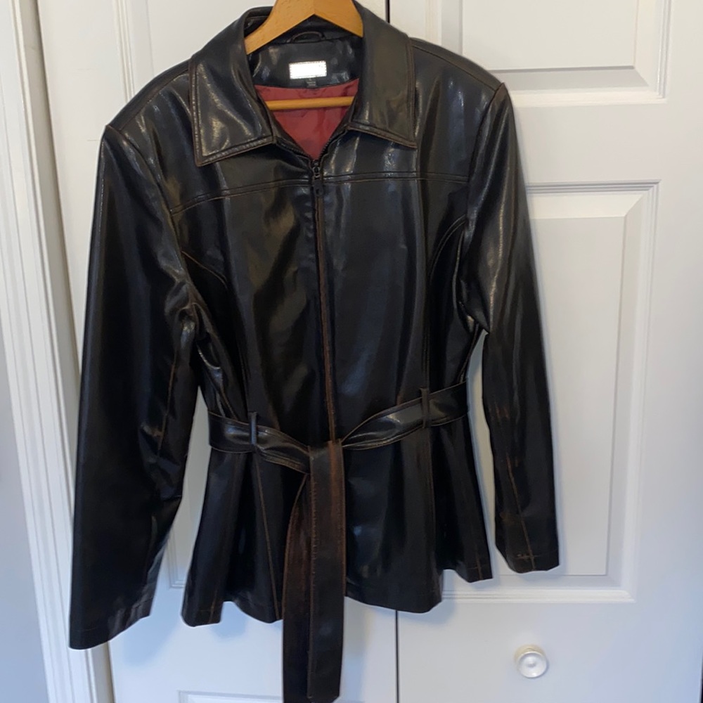 Brown pleather jacket